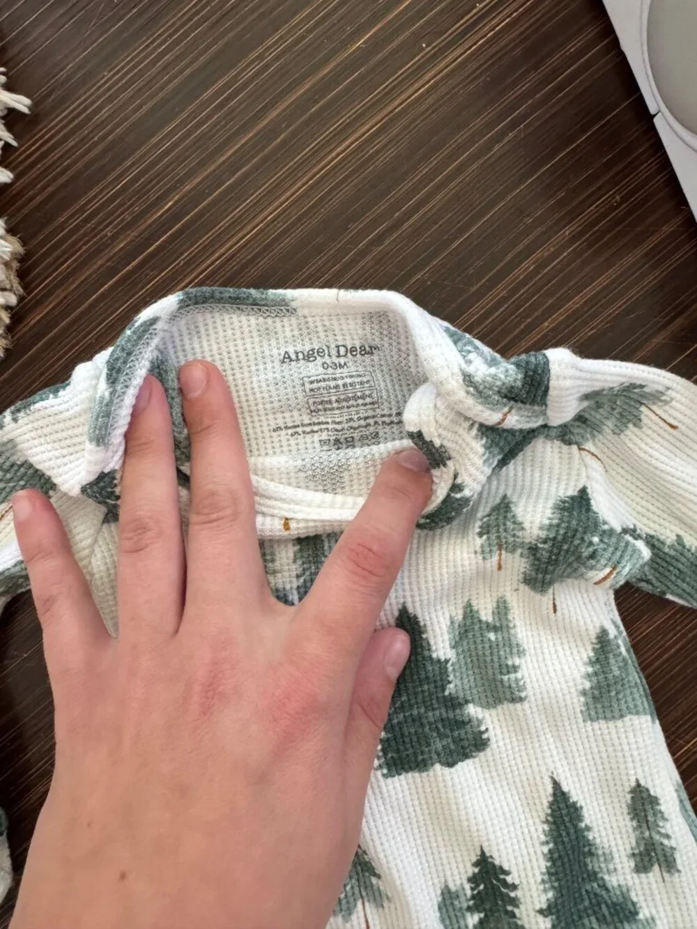 Angel Dear Forest Trees Waffle Knit Gown Newborn 0-3 Months Baby Sleep Sack Paja